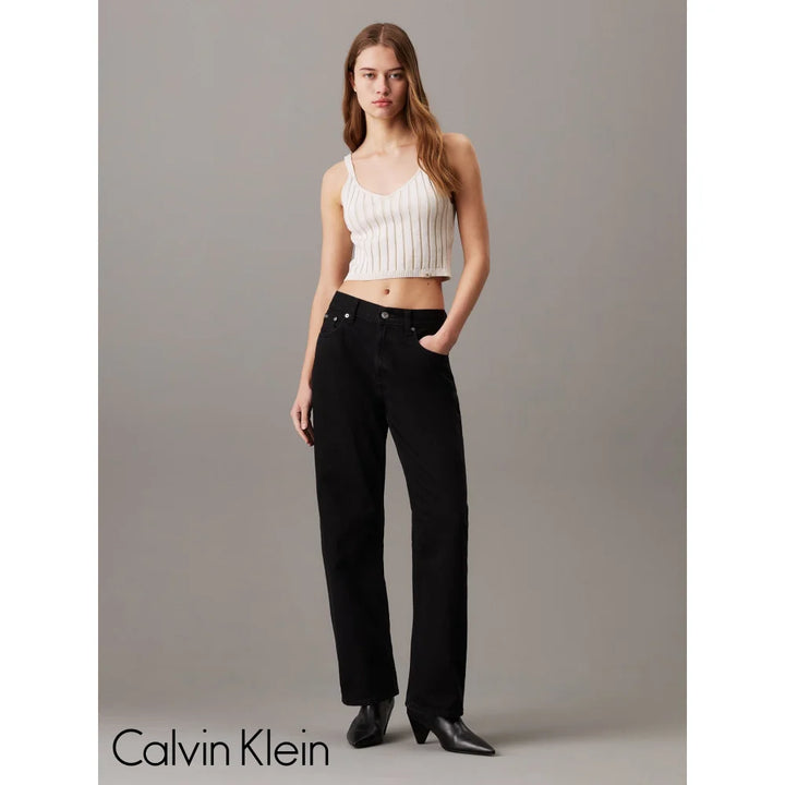 Top Calvin Klein Women Ivory Camiseta