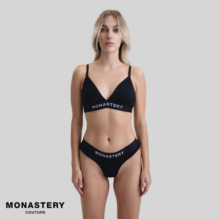 Top Monastery Azure Black Ropa Interior