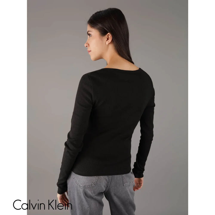 Woven T-Shirt Calvin Klein Women Black Camiseta