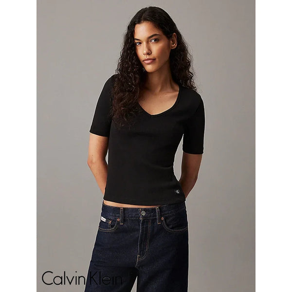 Woven T-Shirt Calvin Klein Women Black Camiseta