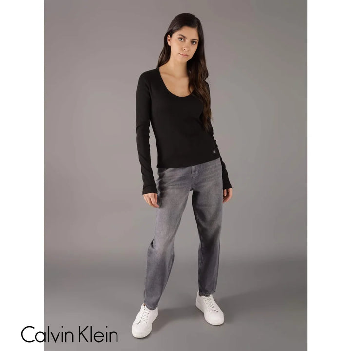 Woven T-Shirt Calvin Klein Women Black Camiseta