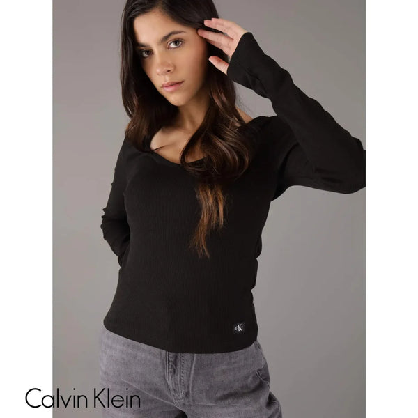 Woven T-Shirt Calvin Klein Women Black Camiseta